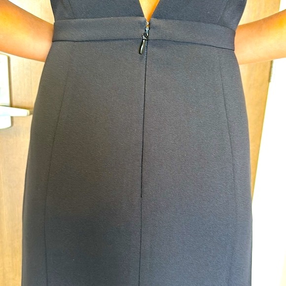 BCBG MAXAZRIA Formal Black Dress with Flesh Mesh Hidden Zipper in Back - Picture 8 of 10